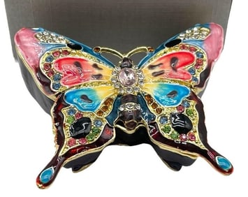 NEW! JAY STRONGWATER STYLE BUTTERFLY TRINKET BOX