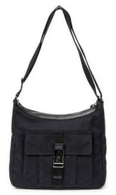 GUCCI FRONT BUCKLE MESSENGER MONOGRAMMED