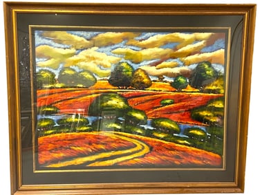 LARGE SERGEY CHEREP OIL PAINTING FRAMED 68.5"