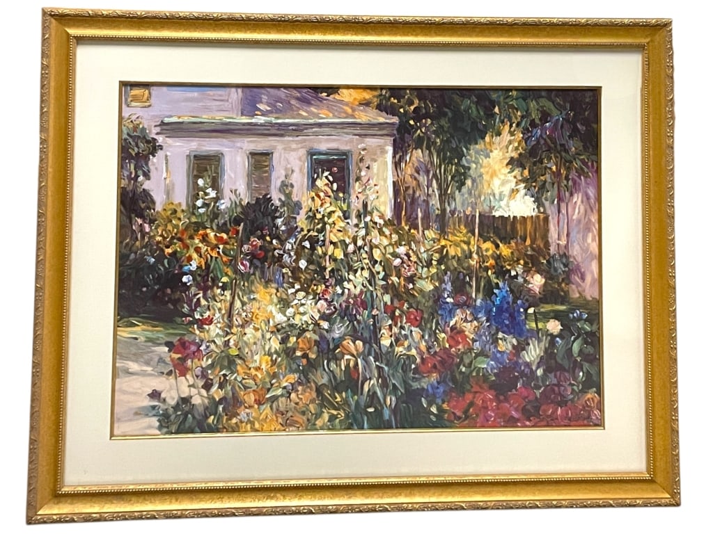 HENRI PLISSON FLORAL LANDSCAPE PRINT 40.5" (1 of 4)