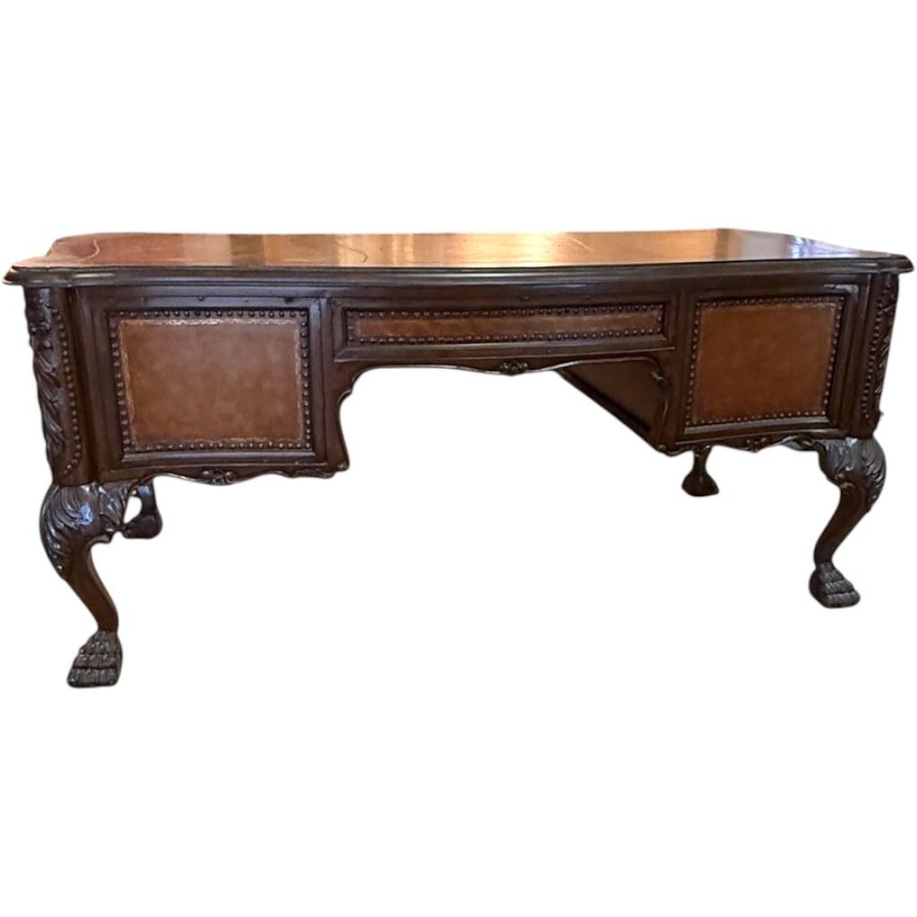 SEVEN SEAS MAHOGANY EXECUTIVE DESK 66" (1 of 8)