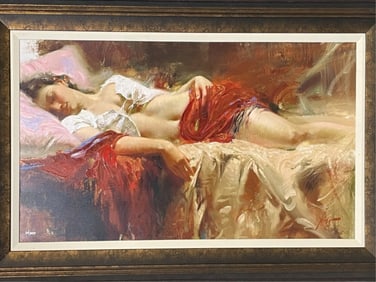 PINO HAND EMBELLISHED SIGNED GICLEE ON CANVAS 50"