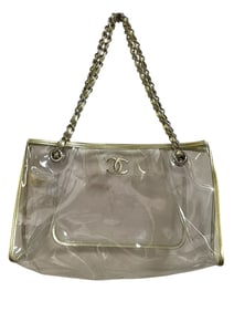 CHANEL CLEAR CHAIN TOTE BAG