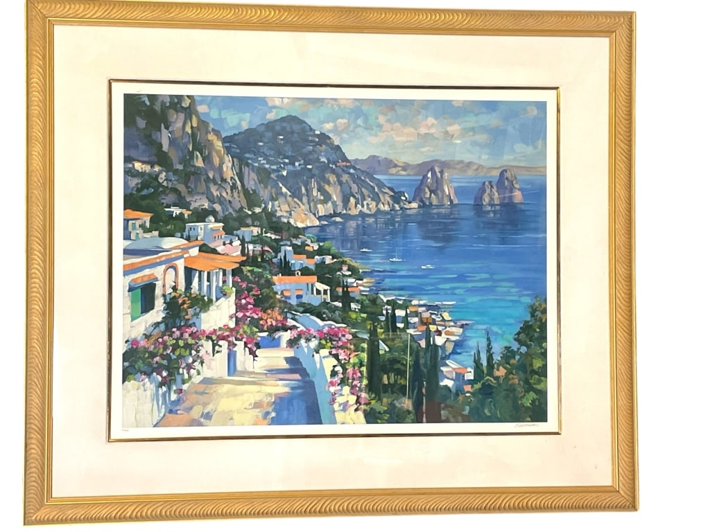 H. BEHRENS SIGNED SERIGRAPH MEDITERRANEAN 57.5" (1 of 7)