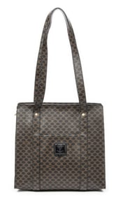 CELINE ZIP SHOPPING TOTE MACADAM COATED CANVAS