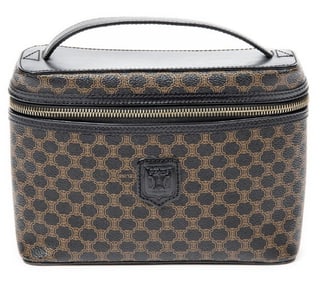 CELINE TOP HANDLE TOILETRY POUCH MACADAM