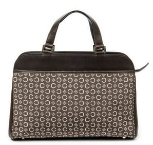 CELINE VINTAGE DOUBLE SIDE POCKET TOTE C MACADAM