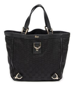 GUCCI SMALL ABBEY D-RING TOTE MONOGRAMMED CANVAS