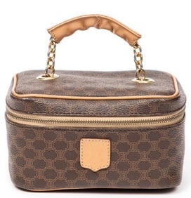 CELINE MINI VANITY CASE MACADAM COATED CANVAS