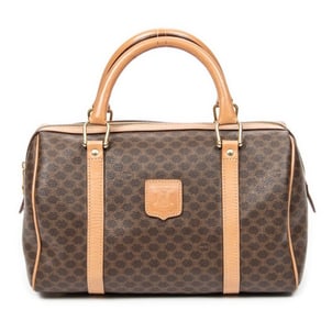 CELINE VINTAGE SMALL BOSTON MACADAM COATED CANVAS