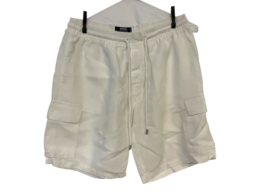 VILEBREQUIN WHITE LINEN CARGO SHORTS (1 of 3)