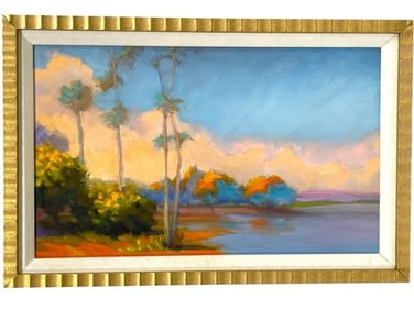 PETRICIZ COASTAL FLORIDA LANDSCAPE PAINTING 18"