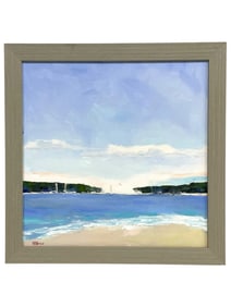 ORIGINAL COASTAL SEASCAPE BY M. PATERSON 16"