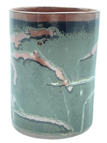 SIGNED STUDIO POTTERY VASE 8"