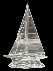 WATERFORD CRYSTAL SAILBOAT SCULPTURE 9"