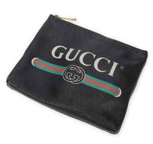 GUCCI SMALL LOGO CALFSKIN PORTFOLIO CLUTCH