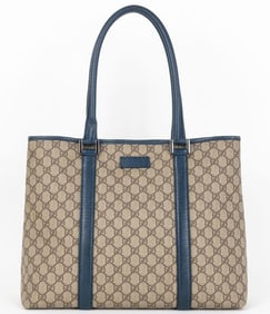 GUCCI LARGE BEIGE COATED CANVAS OPEN TOTE