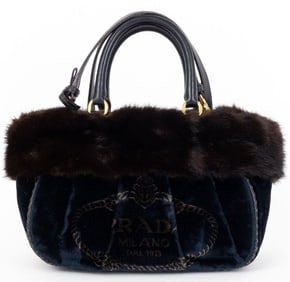 PRADA RE-EDITION SHEARLING CANAPA TOTE