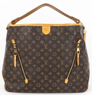 LOUIS VUITTON DELIGHTFUL GM BROWN MONOGRAM BAG: LOUIS VUITTON DELIGHTFUL GM BROWN MONOGRAM CANVAS GOLDEN BRASS -BROWN -COATED CANVAS -40*35*14CM -STRAP -CONDITION RATING A -GTA0678 -CRAFTED IN SIGNATURE MONOGRAM COATED CANVAS WITH NATURAL COWHIDE L