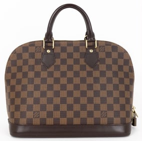 LOUIS VUITTON ALMA PM BROWN DAMIER EBENE HANDBAG