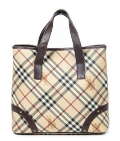 BURBERRY VINTAGE SQUARE OPEN HANDBAG