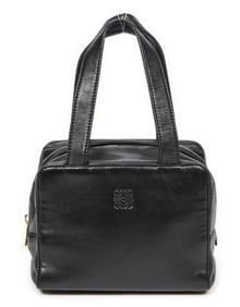 LOEWE VINTAGE MINI CUBE BOSTON LEATHER HANDBAG