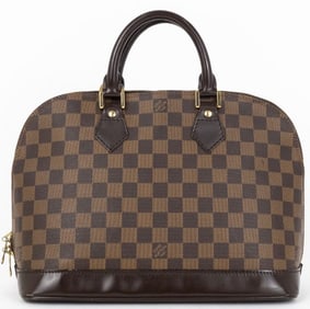 LOUIS VUITTON ALMA PM BROWN DAMIER EBENE BAG