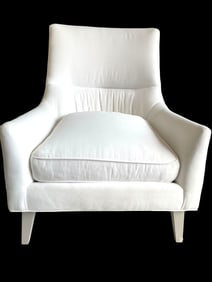 WHITE CR LAINE UPHOLSTERED ACCENT CHAIR
