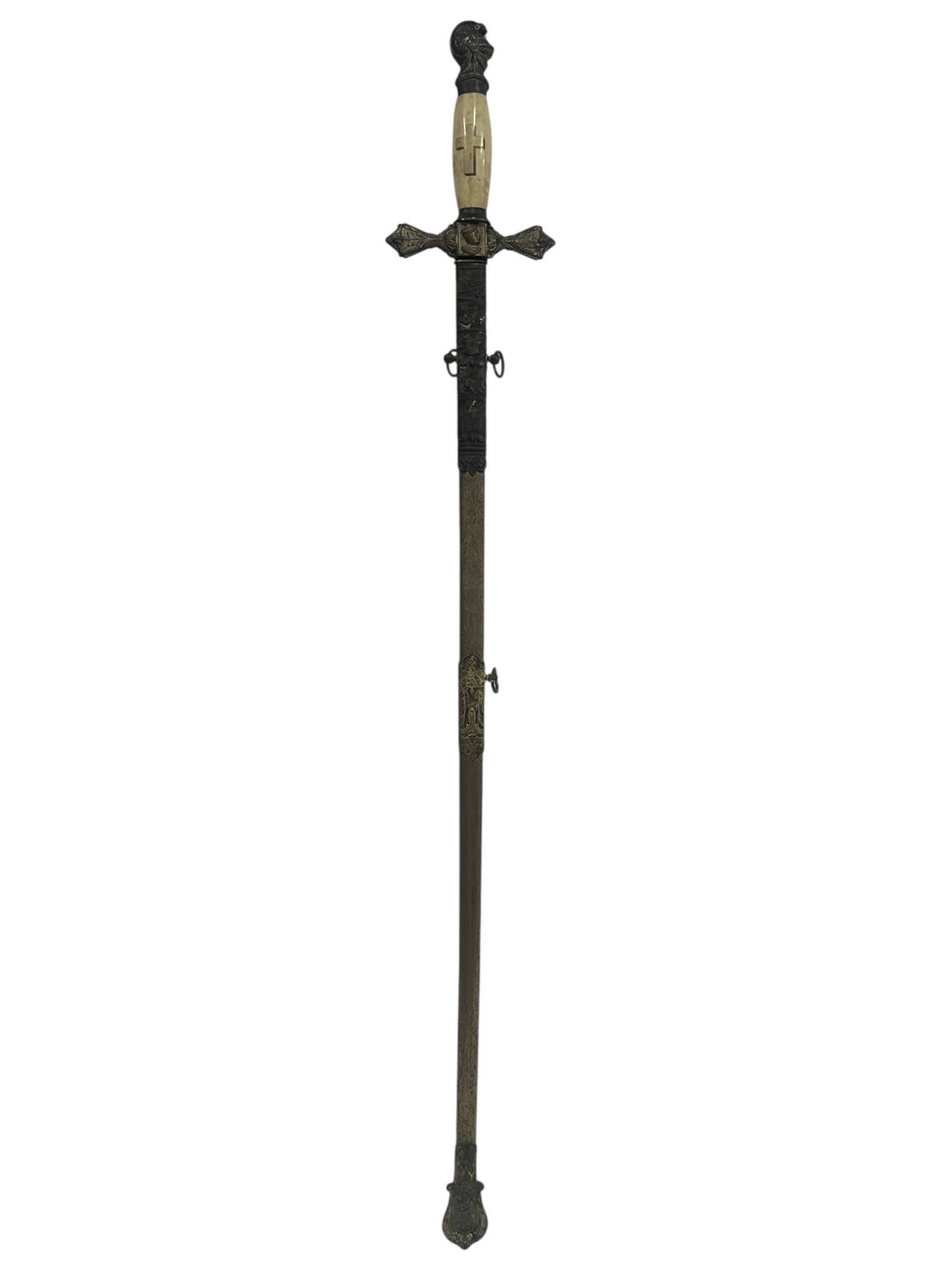 MASONIC KNIGHTS TEMPLAR CEREMONIAL SWORD 37.5" (1 of 6)
