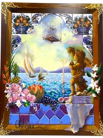 OTTO DE SOUZA AGUIAR ORIGINAL OIL PAINTING 52"