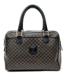 CELINE VINTAGE SMALL BOSTON MACADAM HANDBAG