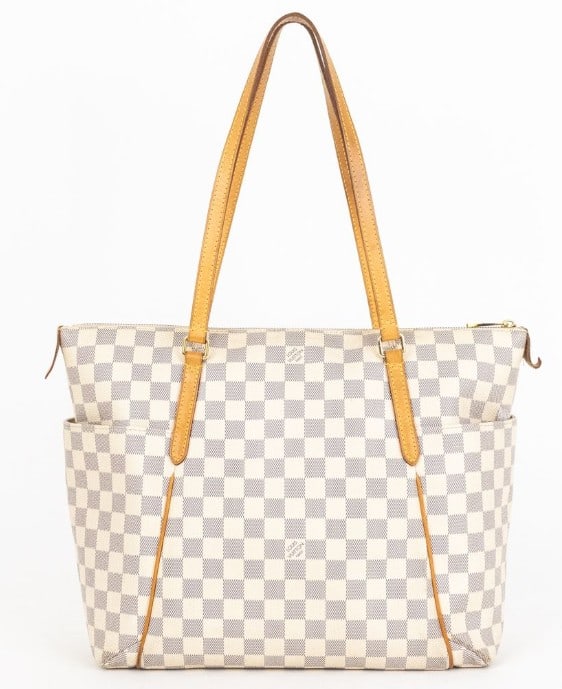 LOUIS VUITTON TOTALLY MM IVORY DAMIER AZUR BAG (1 of 12)