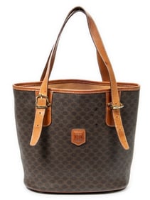CELINE BUCKET TOTE MACADAM COATED CANVAS