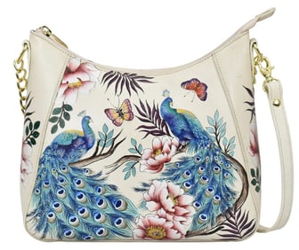 New! ANUSCHKA SHOULDER HOBO PRETTY PEACOCKS