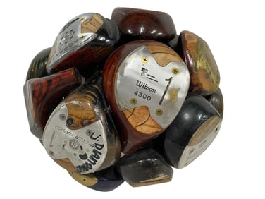 _x0002_UNIQUE GOLF CLUB SCULPTURE BY JEFF DIAMOND 8.5"D