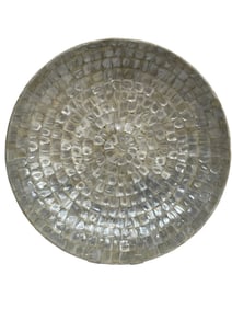 LARGE MOTHER OF PEARL MOSAIC DECORATIVE BOWL 16"