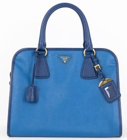 PRADA DOCTOR'S BOSTON BLUE SAFFIANO LUX