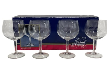 4 CRISTAL D’ARQUES GRANDE CAVE BALLOON GLASSES