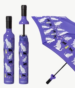 NEW! Vinrella Purrfection Bottle Umbrella