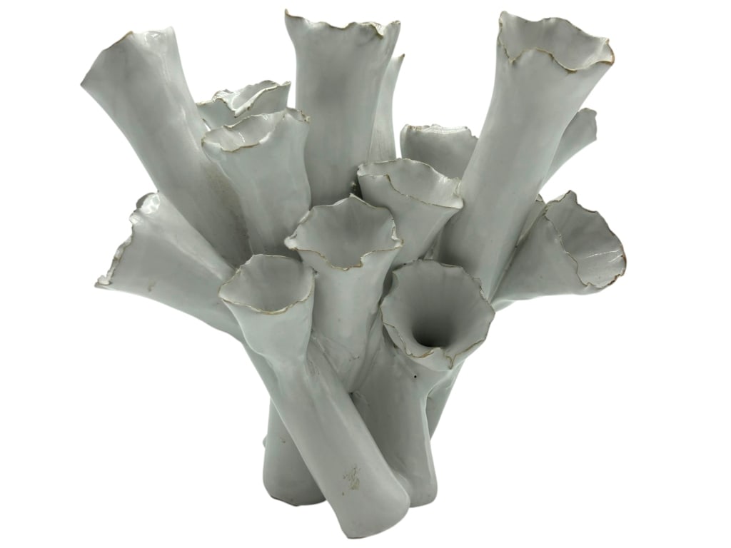 SEA FLOWERS CORAL CERAMIC VASE 10" (1 of 6)