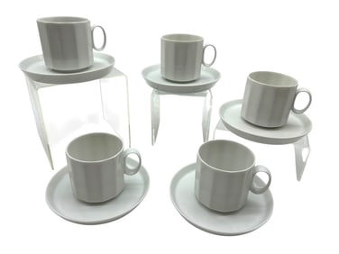 5 ROSENTHAL STUDIO ESPRESSO CUPS AND SAUCERS