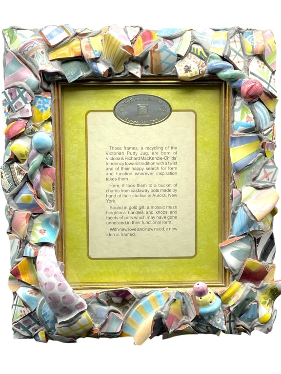 LARGE MACKENZIE-CHILDS MOSAIC POTTERY FRAME 15" (1 of 7)