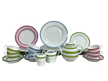 RAYNAUD LIMOGES 'TRANSAT' DINNER SET 33 PCS