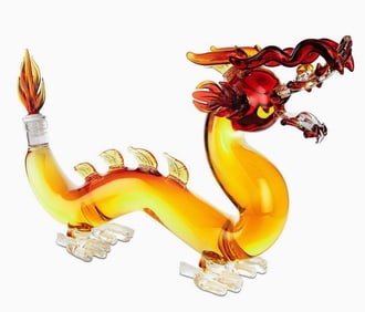 New! Wine Savant  Dragon Whiskey and Wine DecanteF