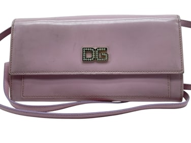 DOLCE & GABBANA PINK PATENT LEATHER CROSSBODY