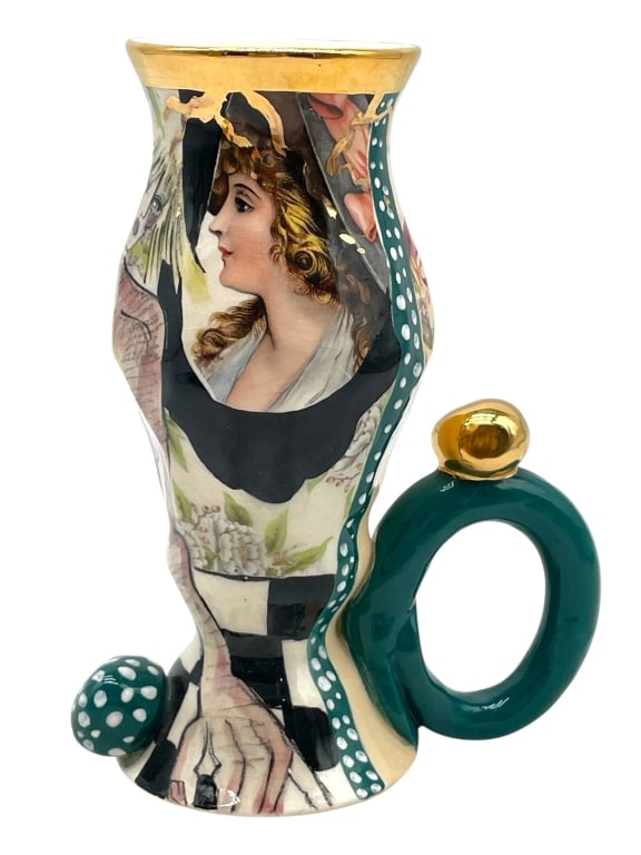 LANEY OXMAN WHIMSICAL HAND-PAINTED CERAMIC MUG (1 of 6)