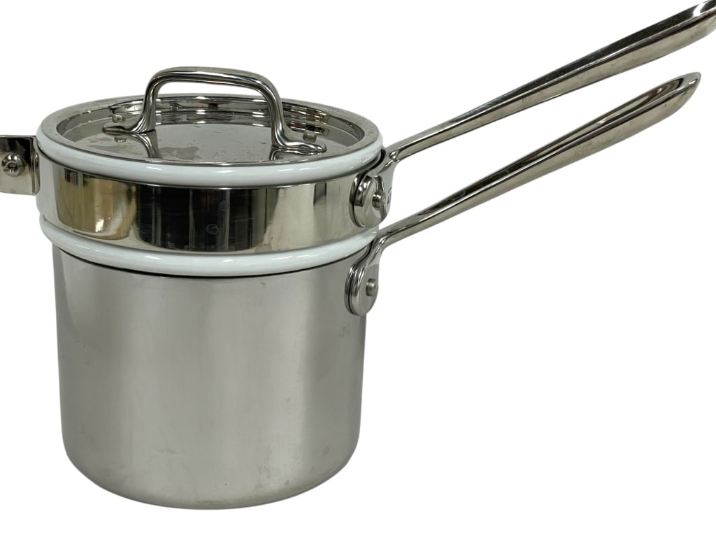 ALL-CLAD STAINLESS DOUBLE BOILER W  PORCELAIN (1 of 9)