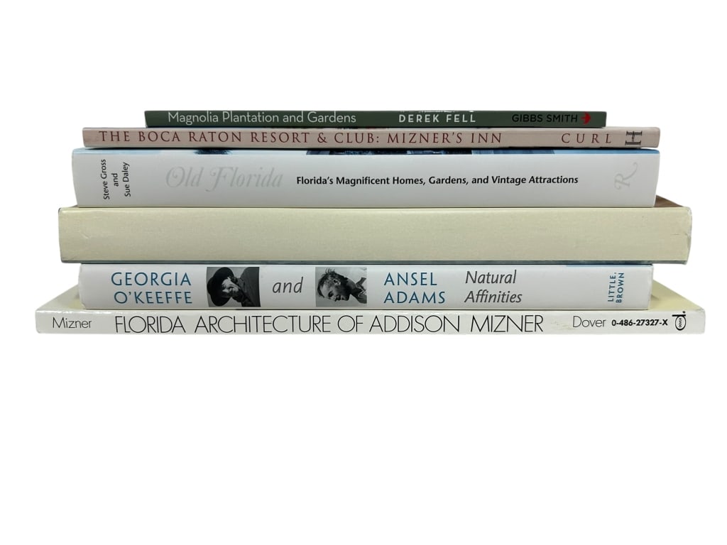 LOT OF COFFEE TABLE BOOKS: BOOK BATCH 1_x005F -6 BOOKS_x005F MAGNOLIA PLANTATIONS AND GARDENS BY DEREK FELL_x005F THE BOCA RATON RESORT & CLUB MIZNER'S INN BY DONALD CURL_x005F OLD FLORIDA BY STEVE GROSS AND SUE DALEY_x005F THE