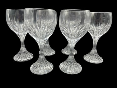 6 BACCARAT “MASSENA?? CRYSTAL WATER GOBLETS