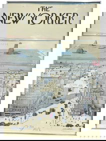 1976 SAUL STEINBER THE NEW YORKER  POSTER